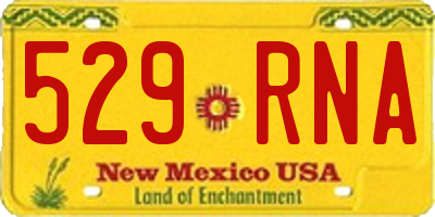 NM license plate 529RNA