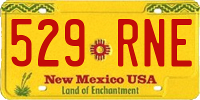 NM license plate 529RNE