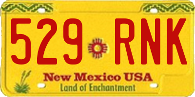 NM license plate 529RNK