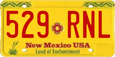 NM license plate 529RNL