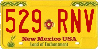 NM license plate 529RNV