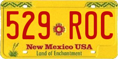 NM license plate 529ROC