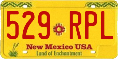NM license plate 529RPL