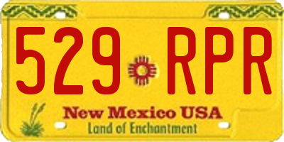 NM license plate 529RPR