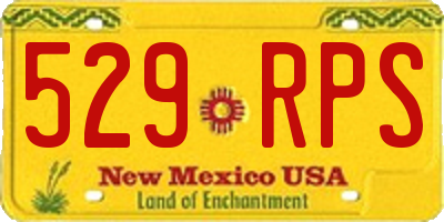 NM license plate 529RPS