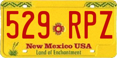 NM license plate 529RPZ