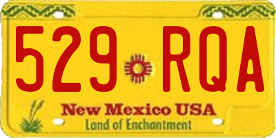 NM license plate 529RQA