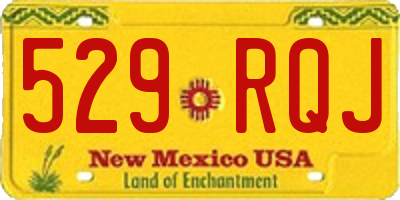 NM license plate 529RQJ