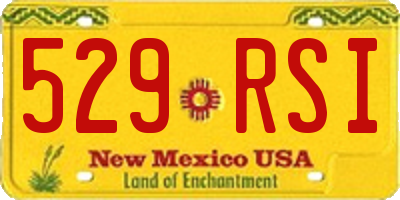 NM license plate 529RSI