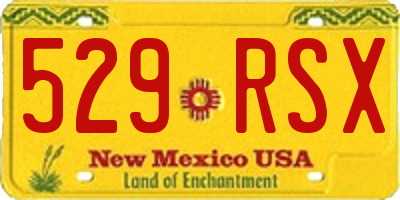NM license plate 529RSX