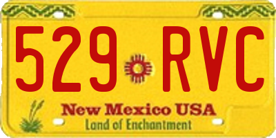 NM license plate 529RVC