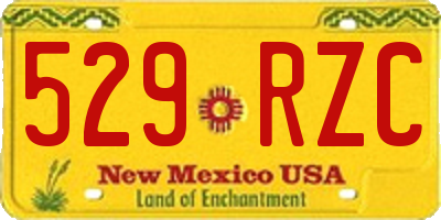NM license plate 529RZC