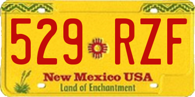 NM license plate 529RZF