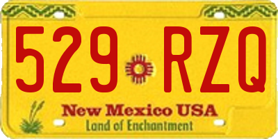 NM license plate 529RZQ