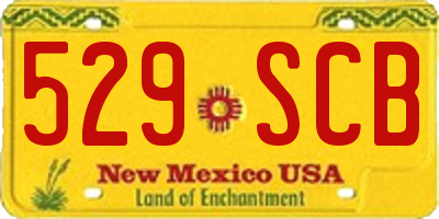 NM license plate 529SCB