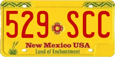 NM license plate 529SCC