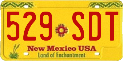 NM license plate 529SDT