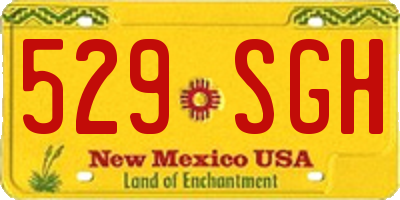 NM license plate 529SGH
