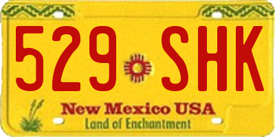 NM license plate 529SHK