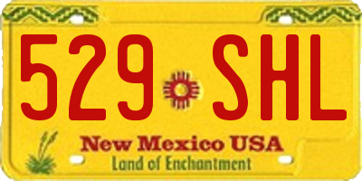 NM license plate 529SHL