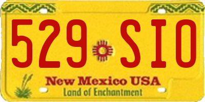 NM license plate 529SIO