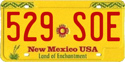NM license plate 529SOE