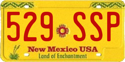 NM license plate 529SSP