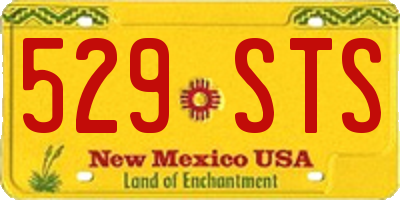 NM license plate 529STS