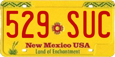 NM license plate 529SUC