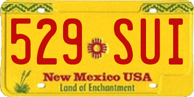 NM license plate 529SUI