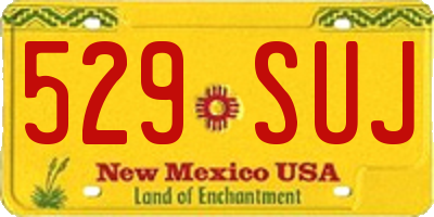 NM license plate 529SUJ