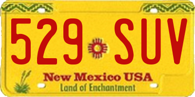 NM license plate 529SUV