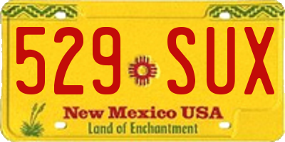 NM license plate 529SUX
