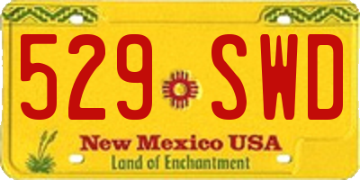NM license plate 529SWD