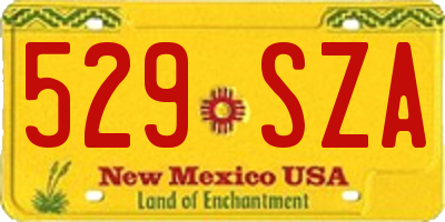 NM license plate 529SZA
