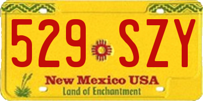 NM license plate 529SZY