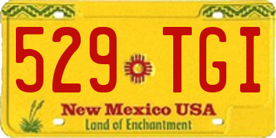 NM license plate 529TGI