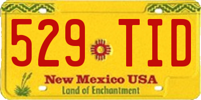NM license plate 529TID