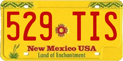 NM license plate 529TIS