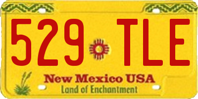 NM license plate 529TLE