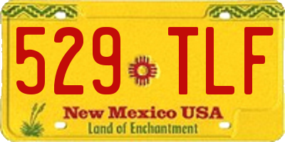 NM license plate 529TLF