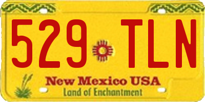 NM license plate 529TLN
