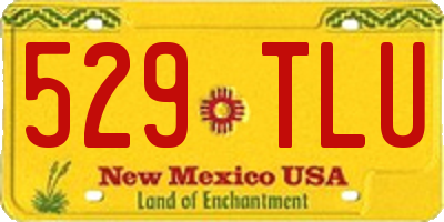 NM license plate 529TLU