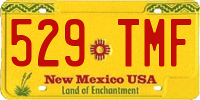 NM license plate 529TMF