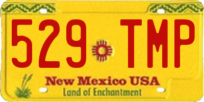 NM license plate 529TMP