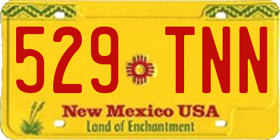 NM license plate 529TNN