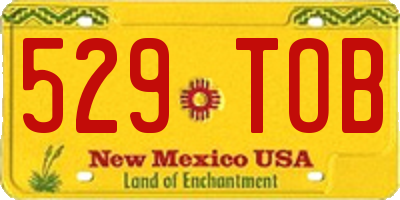 NM license plate 529TOB