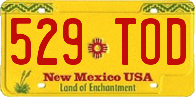 NM license plate 529TOD