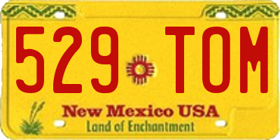 NM license plate 529TOM