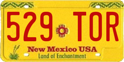 NM license plate 529TOR